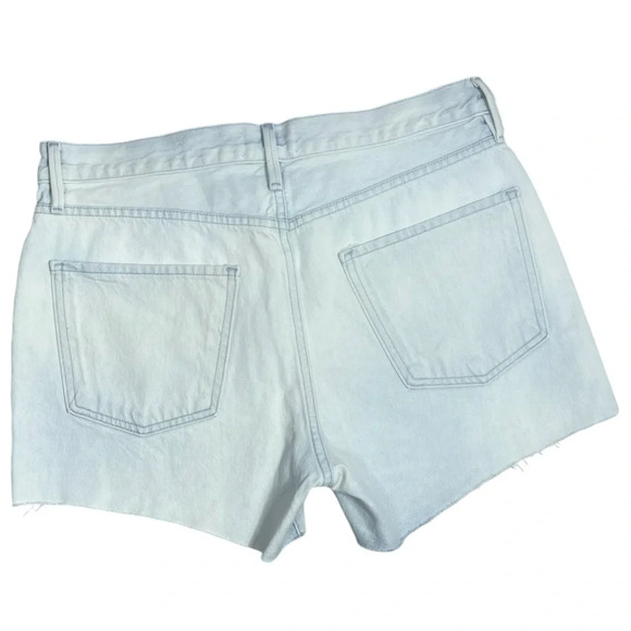 FRAME le Ultra Baggy Jean Shorts Vintage Bleached Out Blue Wash size 27 - Picture 5 of 10
